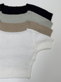 [Scarf Set] Tail Boat Neck Half Knit