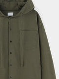 Micro check hood shirt