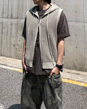 Summer Mesh Hood Vest Zip-up