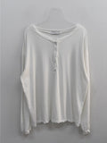 Henley Neck Over Fit Sweatshirt T-Shirts