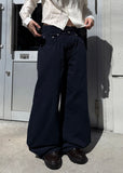 SOLID TWILL WIDE PANTS