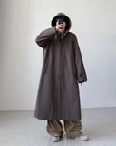 Evelyn Wool Hood Coat