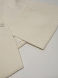 Twill Glass Boat Neck Jacket