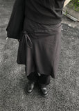 BELTED UNBAL STRIPE SKIRT