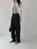 [summer] Wrinkle free semi-wide slacks