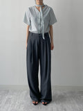 Log High Waist Wide Slacks