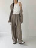 [summer] Chabeu High Waist Two Tuck Wide Slacks