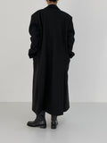 [unisex] Deep Slit Overfit Double Long Coat
