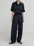 Zed two-way banding nylon slacks