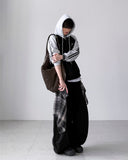 Checkered Layered Balloon Pants