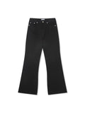 Bones black embo flare denim pants