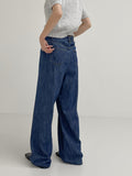 Slab Denim Wide Pants