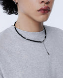 BLACK DROP BEADS NECKLACE