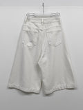 [Belt SET] Claw Pintuck Bermuda Denim Pants