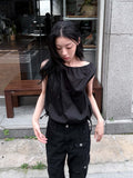 STRING SLEEVELESS BLOUSE