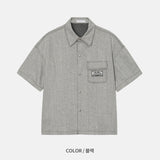 Vintage Patch Reverse Denim Shirt