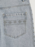 Classic Ruta Embroidered Bermuda Denim Pants