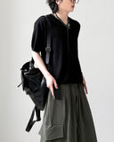 Mary V-neck Half Knit