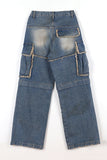 Fringe sand cargo denim