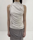 Draped Sleeveless Top