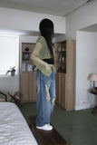 Crop net net knit