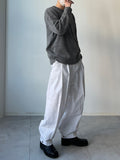 Cotton Two Pleats Bijo Pants