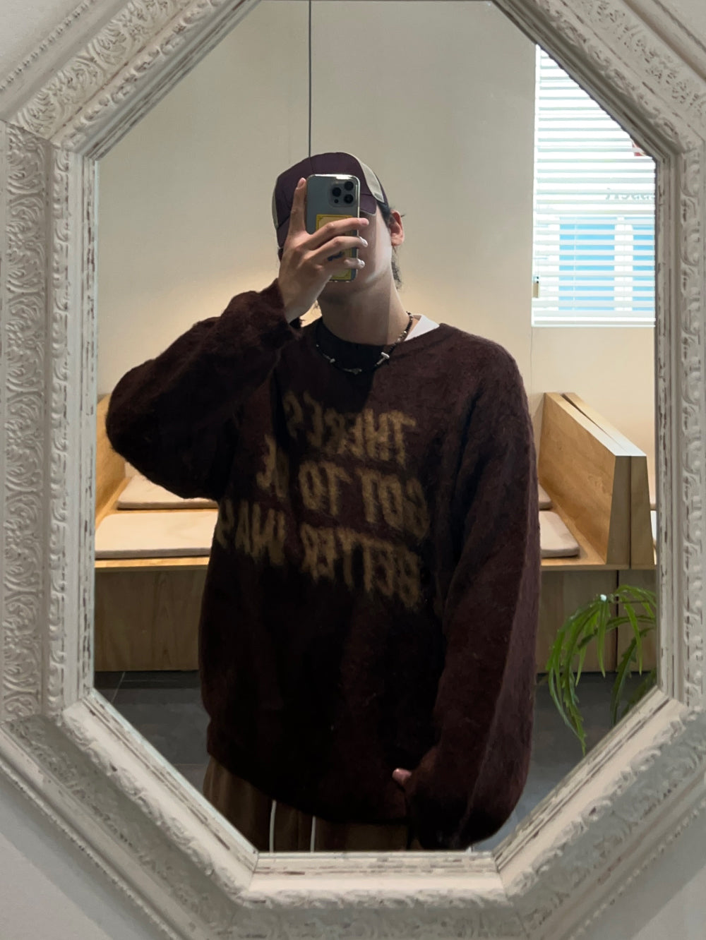 【KOOLOSET】Soft Brush Lettering Round Knit KOOLOSET (クロゼット) - ソフトブラッシュレタリングラウンド