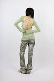 fade slit bootcut pants