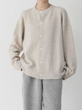 [Premium] Snow Puff Round Cardigan