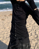 WRAP BUTTON CARDIGAN SET