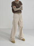 Slit Wool Turtleneck T-Shirt