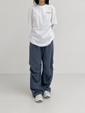 Sporty lettering overfit short sleeve T-shirt
