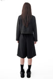 CROP SUEDE RIDER JACKET