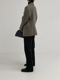 Single 3 button wool overfit coat jacket