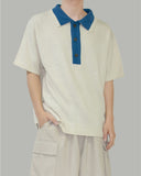 Medi collar short sleeve knit