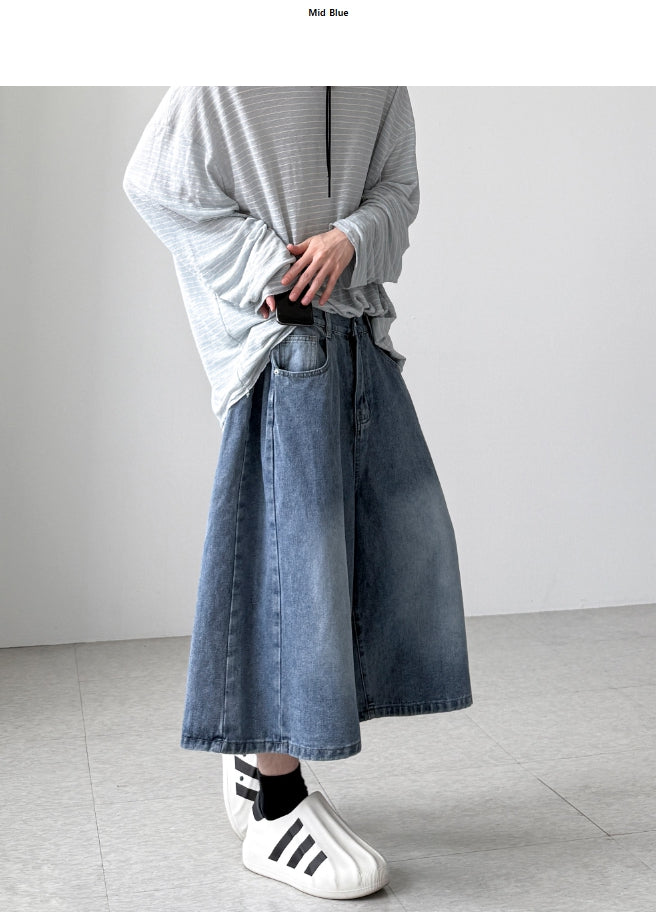 【YOURNUS】Musk Pintuck Bermuda Denim Women's High-Waist Pintuck Bermuda Denim Shorts – EGGKA