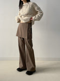 [Winter ver.] Beryl Wrap Skirt Boot Cut Slacks