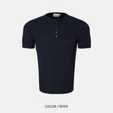 Tive Muscle Fit Henley Neck Short Sleeve T-shirt