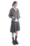 BELTED UNBAL STRIPE SKIRT