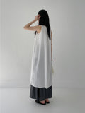 Backhaul Linen Sleeveless Flare One Piece