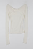 Ballet see-through shirring top