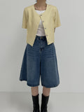 741 Catwashing Bermuda Denim Pants