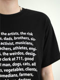 Text printed short sleeve T-shirt