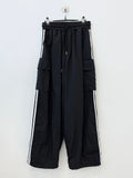 Silhouette Nylon Three-Line Cargo Pants