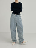 [unisex] Snow Dart Wide Denim Pants