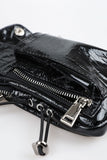 Leather mini pocket bag