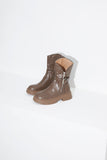 leather belt boots short ver