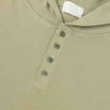 Gode Henley Neck Hood Short Sleeve T-shirt