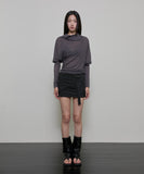 Sheer Asymmetrical Long Sleeve