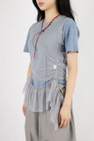 Crew frill layered sleeveless